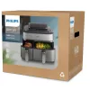 Philips 5000 sērijas NA555/00 fritieris Dubultais 9 L Brīvi stāvošs 2750 W Karstā gaisa fritieris Sudrabs