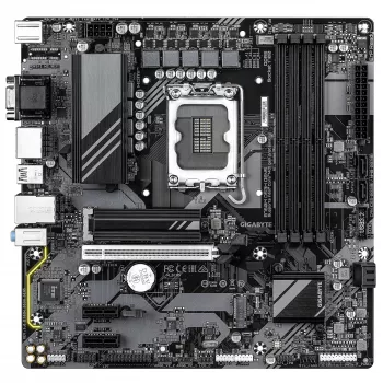 GIGABYTE B760M DS3H GEN5 mātesplate — atbalsta Intel Core 14. paaudzes CPU, 6+2+1 fāžu digitālais VRM, līdz 5600MHz DDR5, 2xPCIe 4.0 M.2, 2.5GbE LAN, USB 3.2 Gen2