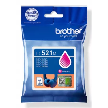 Brother LC521M Oriģinālā tintes kasetne - fuksīna