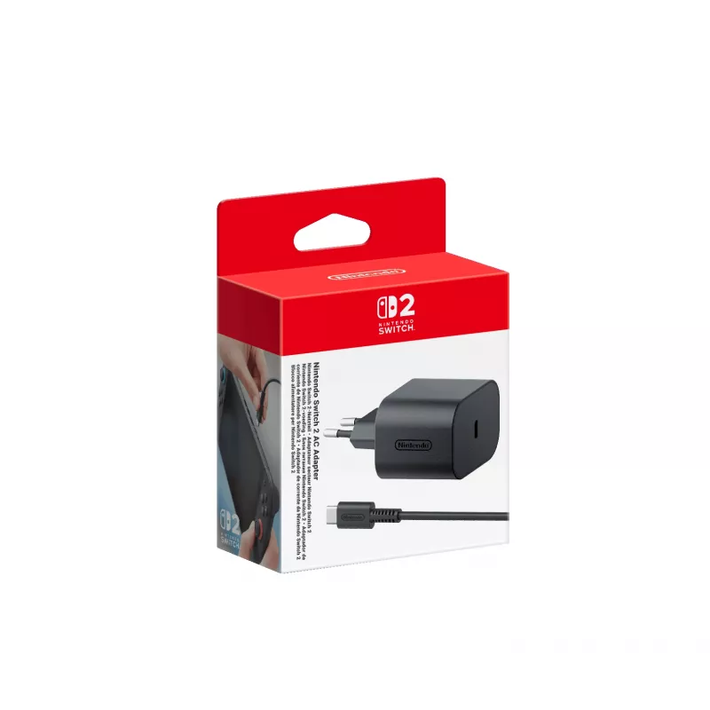 Nintendo Switch 2 AC Adapter, iekštelpu, AC, 20 V, 1.5 m, Melns