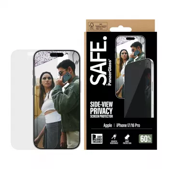PanzerGlass SAFE. by ® 2-Way Privacy Screen Protector iPhone 17 | iPhone 16 Pro | Ultra-Wide Fit w. EasyAligner