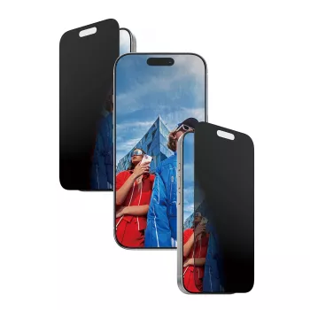 PanzerGlass ® 2-Way Privacy Screen Protector iPhone 17 | iPhone 16 Pro | Ultra-Wide Fit ar EasyAligner