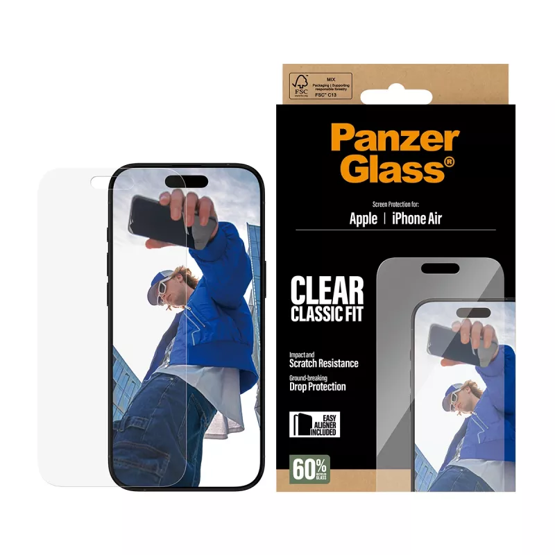 PanzerGlass ® Ekrāna aizsargs iPhone Air | Classic Fit ar EasyAligner