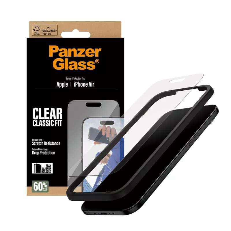 PanzerGlass ® Ekrāna aizsargs iPhone Air | Classic Fit ar EasyAligner