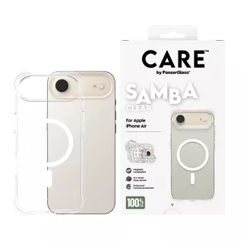 PanzerGlass CARE™ by ® Samba Case Caurspīdīgs ar Baltu MagSafe iPhone Air