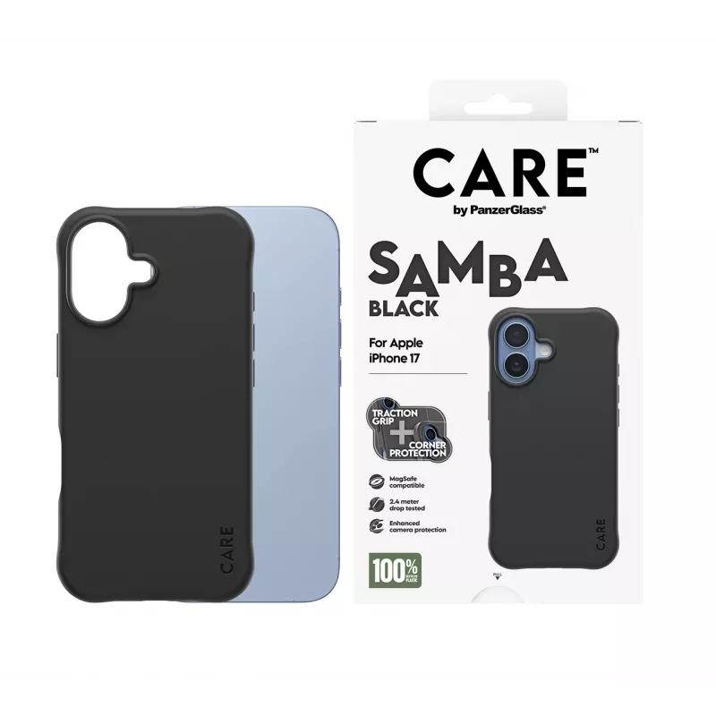 PanzerGlass CARE™ by ® Samba Case Black w. MagSafe iPhone 17