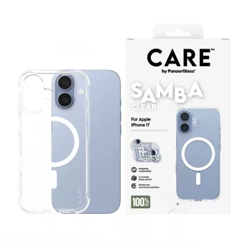 Vāciņš PanzerGlass CARE by Fashionable Case Samba Caurspīdīgs ar Baltu MagSafe iPhone 17