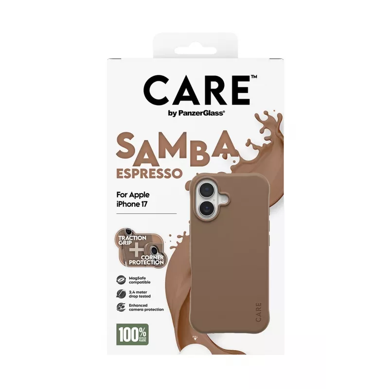 PanzerGlass CARE™ by ® Samba Case Espresso w. MagSafe iPhone 17