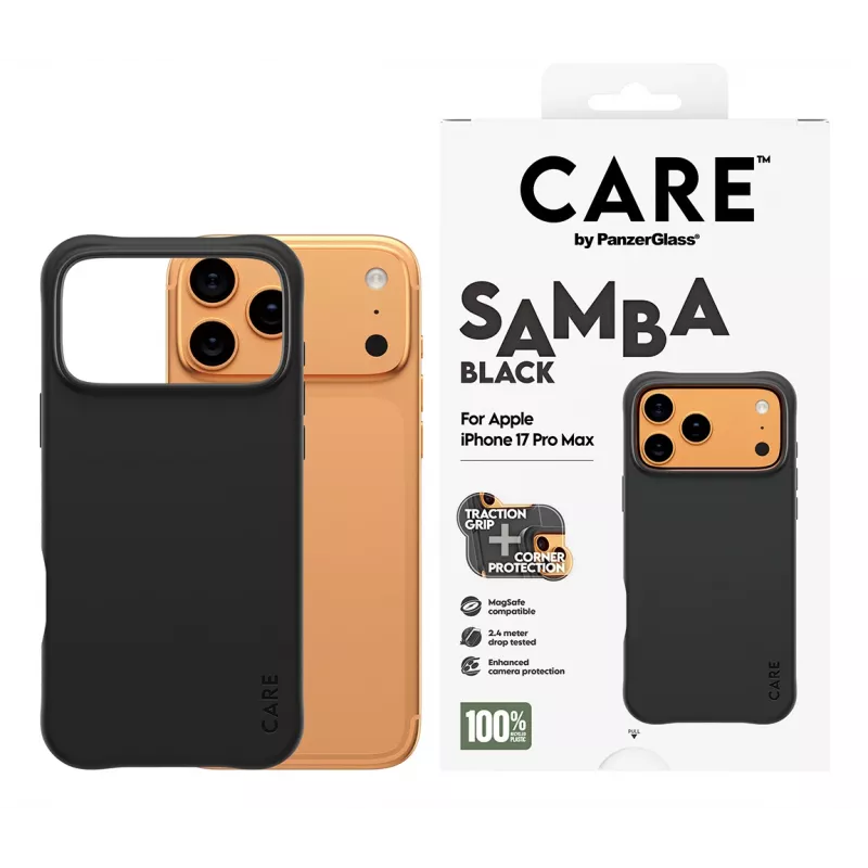 PanzerGlass CARE™ by ® Samba Case Black w. MagSafe iPhone 17 Pro Max
