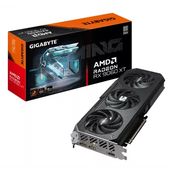 GIGABYTE Radeon RX 9060 XT GAMING OC 16G grafiskā karte - 16GB GDDR6, 128bit, PCI-E 5.0, 3320 MHz kodola frekvence, 2 x DisplayPort, 1 x HDMI, GV-R9060XTGAMING OC-16GD