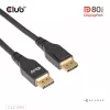 CLUB3D DisplayPort™ 2.1 VESA DP80 sertificēts kabelis 8K240Hz 2m/6.56ft