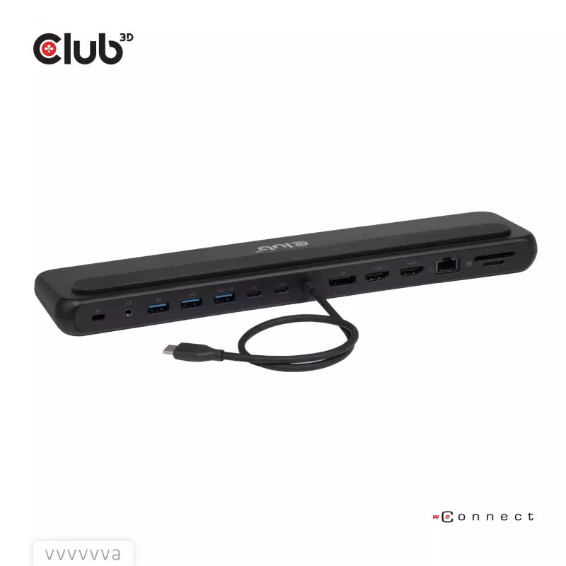 Dokstacija club 3d CSV-2541 USB-C ar HDMI un DisplayPort izejām