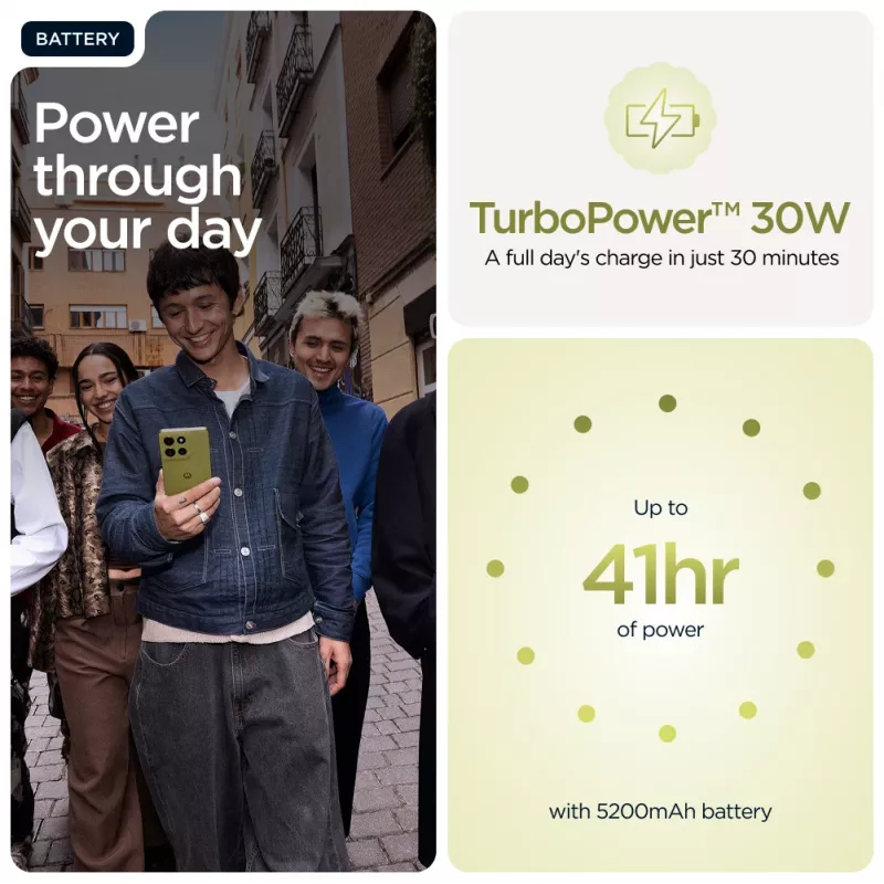 Motorola moto g86 5G 16,9 cm (6,67 collu) Divu SIM karti Android 15 USB Type-C 8 GB 256 GB 5200 mAh Zaļš