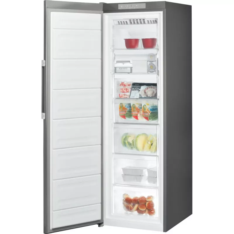 Whirlpool UW8 F2Y XBI F 2 stāvēšanai brīvi novietojams saldētājs 263 L nerūsējošais tērauds