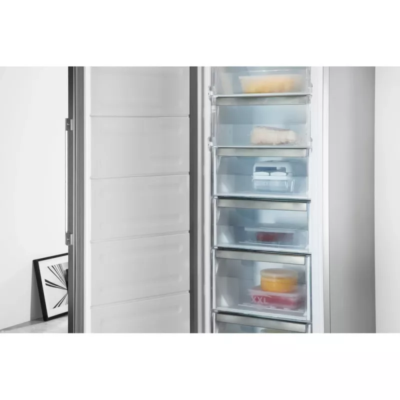 Whirlpool UW8 F2Y XBI F 2 stāvēšanai brīvi novietojams saldētājs 263 L nerūsējošais tērauds