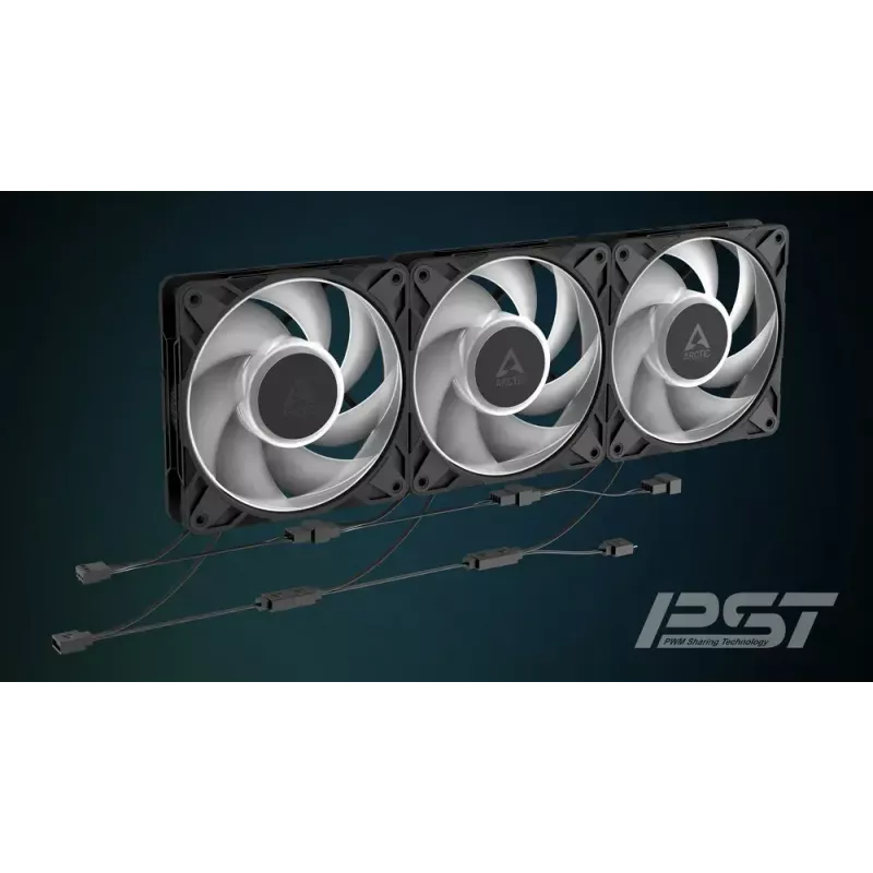 Ventilators ARCTIC Freezer P12 Pro A-RGB 120 mm PWM 131 m³/h Melns Balts