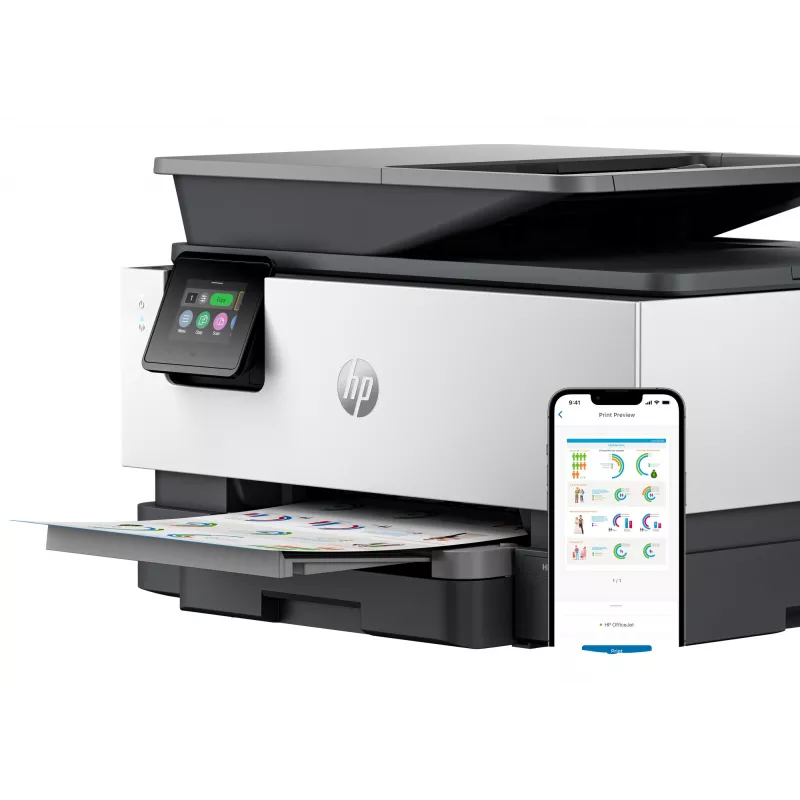 HP OfficeJet Pro 9120e bezvadu daudzfunkciju krāsu printeris, Instant Ink; abpusējā drukāšana