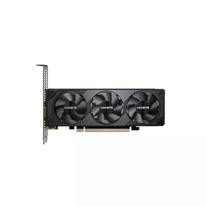 GIGABYTE GeForce RTX 5050 OC Low Profile 8G grafiskā karte - 8GB GDDR6, 128 bitu, PCI-E 5.0, 2587 MHz kodola takts frekvence, 2 x DP, 2 x HDMI, NVIDIA DLSS 4, GV-N5050OC-8GL
