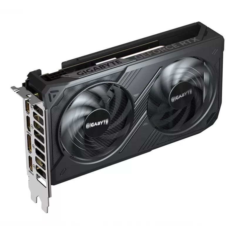 GIGABYTE GeForce RTX 5050 WINDFORCE OC 8G grafiskā karte - 8GB GDDR6, 128bit, PCI-E 5.0, 2587MHz kodola frekvence, 2 x DP, 2 x HDMI, NVIDIA DLSS 4, GV-N5050WF2OC-8GD