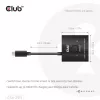CLUB3D USB-C® divvirzienu video + datu + PD slēdzis, USB Type-C, 2x DisplayPort, 7680 x 4320 pikseļi, melns, 8K Ultra HD, 120 Hz