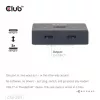 CLUB3D USB-C® divvirzienu video + datu + PD slēdzis, USB Type-C, 2x DisplayPort, 7680 x 4320 pikseļi, melns, 8K Ultra HD, 120 Hz