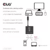 CLUB3D USB-C® divvirzienu video + datu + PD slēdzis, USB Type-C, 2x DisplayPort, 7680 x 4320 pikseļi, melns, 8K Ultra HD, 120 Hz