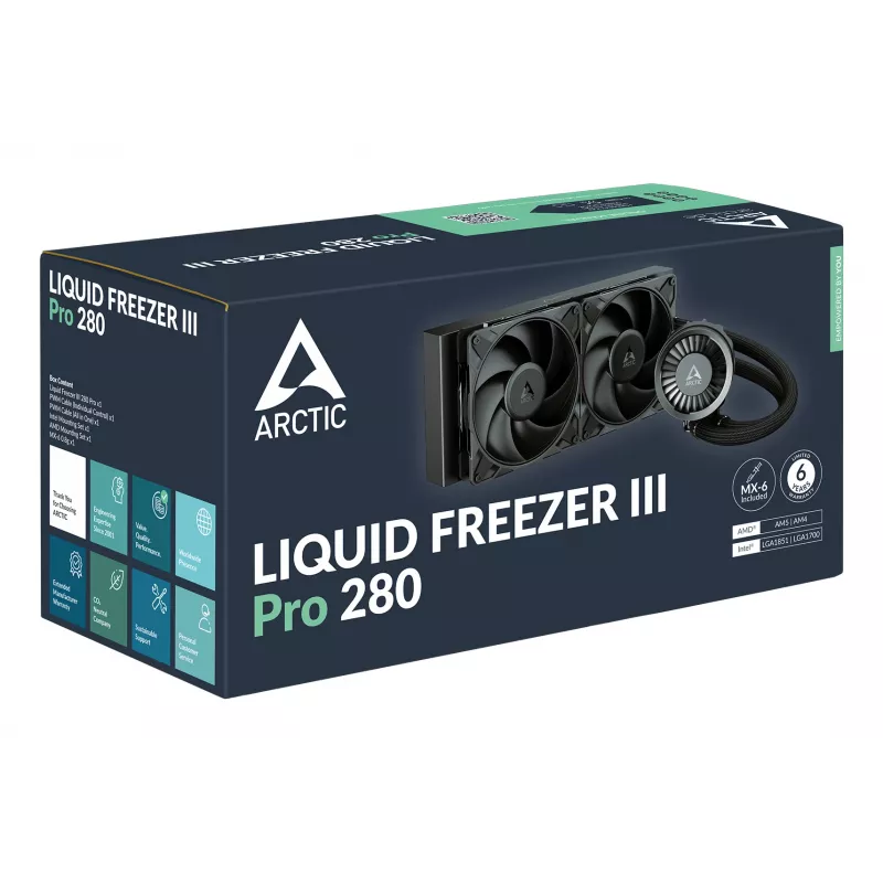 ARCTIC Liquid Freezer III Pro 280 - daudzpusīgs visaptverošs CPU ūdens dzesētājs