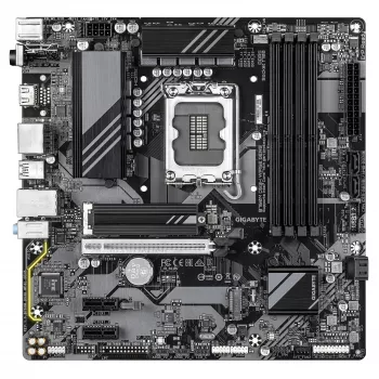 GIGABYTE B760M DS3H WIFI6E GEN5 mātesplate - atbalsta Intel Core 14. paaudzes CPU, 6+2+1 fāžu digitālais VRM, līdz 5600MHz DDR5, 2xPCIe 4.0 M.2, Wi-Fi 6E, 2.5GbE LAN, USB 3.2 Gen2
