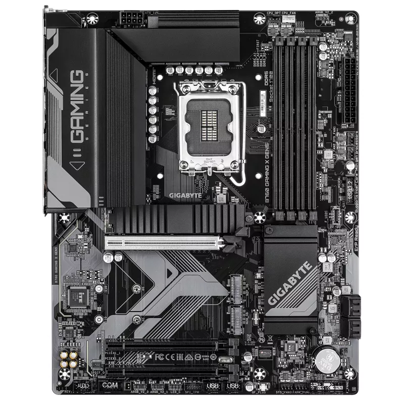 GIGABYTE B760 GAMING X GEN5 mātesplate - atbalsta 14. paaudzes Intel Core CPU, 8+1+1 fāžu VRM, līdz 5600MHz DDR5, 3xPCIe 4.0 M.2, 2.5 GbE LAN, USB 3.2 Gen 2