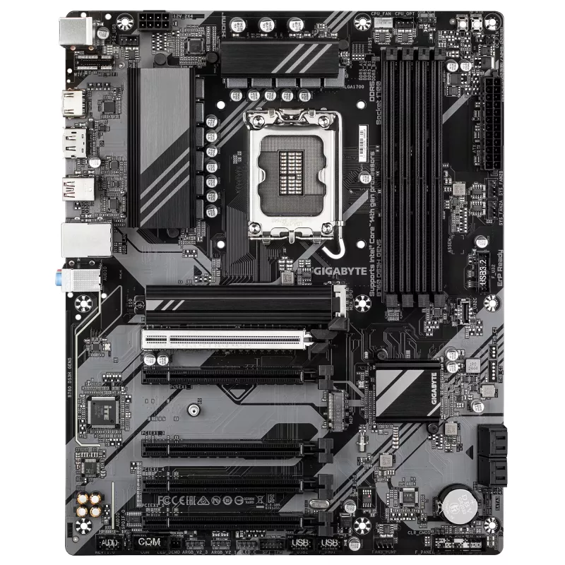 GIGABYTE B760 DS3H GEN5 mātesplate - atbalsta Intel Core 14. paaudzes CPU, 8+2+1 fāžu digitālais VRM, līdz 5600MHz DDR5, 2xPCIe 4.0 M.2, 1GbE LAN, USB 3.2 Gen 2x2