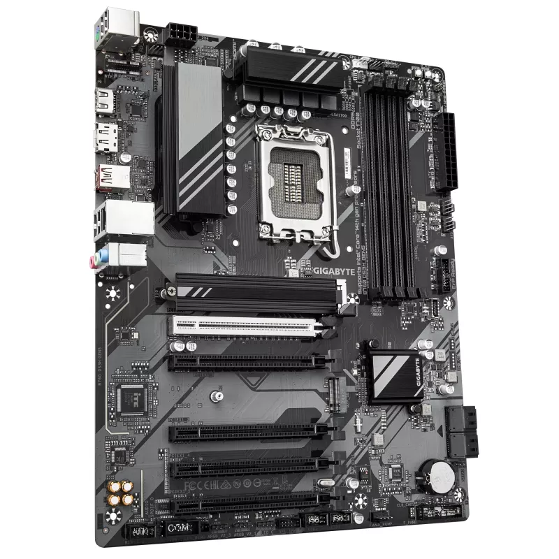 GIGABYTE B760 DS3H GEN5 mātesplate - atbalsta Intel Core 14. paaudzes CPU, 8+2+1 fāžu digitālais VRM, līdz 5600MHz DDR5, 2xPCIe 4.0 M.2, 1GbE LAN, USB 3.2 Gen 2x2