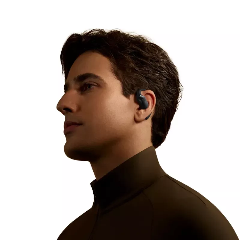 SHOKZ OpenFit 2+ austiņas, bezvadu, auss āķa tipa, ievietojamas, zvani/mūzika, Bluetooth, melnas