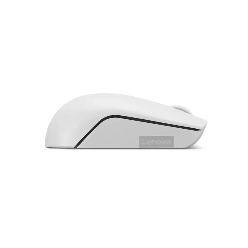 Bezvadu kompaktā pele Lenovo Compact Mouse ar bateriju — ambidekstra, 1000 DPI, RF bezvadu, 3 pogas, pelēka