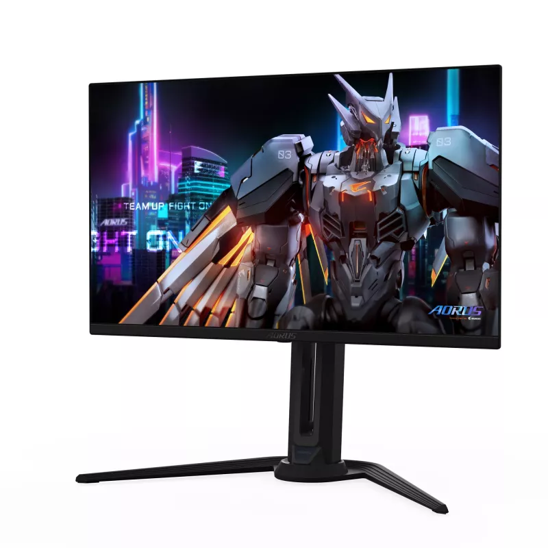GIGABYTE AORUS FO27Q5P OLED QHD Spēļu Monitors - 2560 x 1440, 500Hz, 0,03ms, KVM, 300 cd/m², FreeSync Premium Pro, DisplayHDR True Melns 500, DisplayPort 2.1