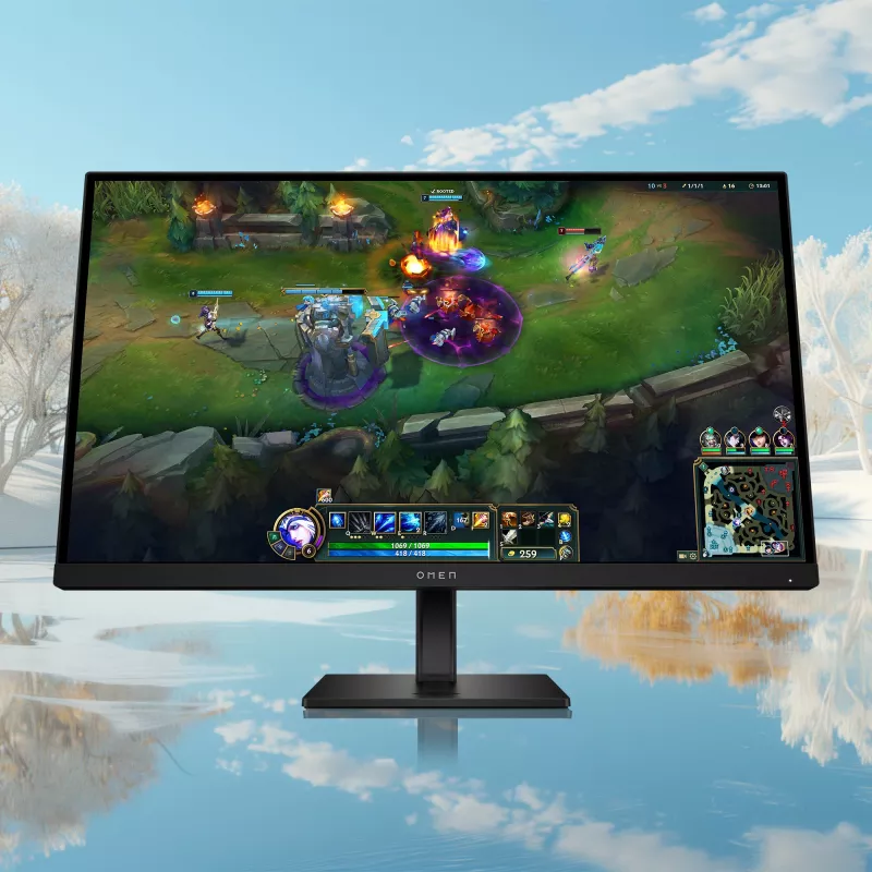 HP OMEN AV4K1E9#ABB datora monitors 68,6 cm (27 collas) 1920 x 1080 pikseļi Full HD LCD Melns
