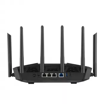ASUS 90IG0A30-MO9C00 bezvadu maršrutētājs 2.5 Gigabit Ethernet Tri-band (2.4 GHz / 5 GHz / 6 GHz) Melns
