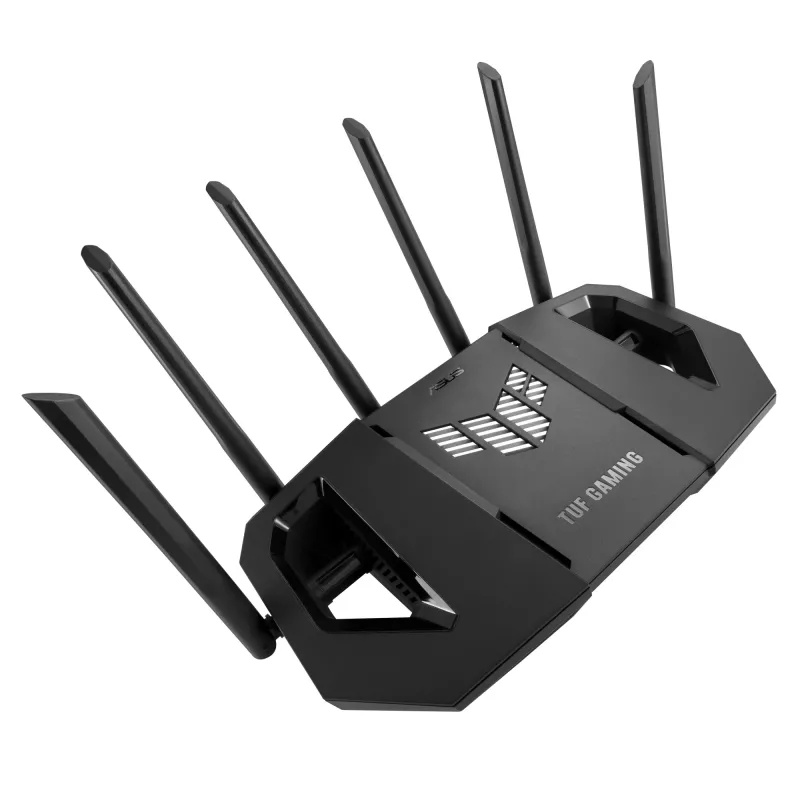 ASUS 90IG0A30-MO9C00 bezvadu maršrutētājs 2.5 Gigabit Ethernet Tri-band (2.4 GHz / 5 GHz / 6 GHz) Melns