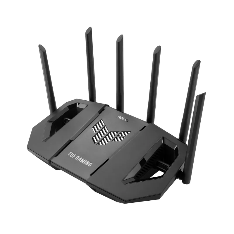 ASUS 90IG0A30-MO9C00 bezvadu maršrutētājs 2.5 Gigabit Ethernet Tri-band (2.4 GHz / 5 GHz / 6 GHz) Melns