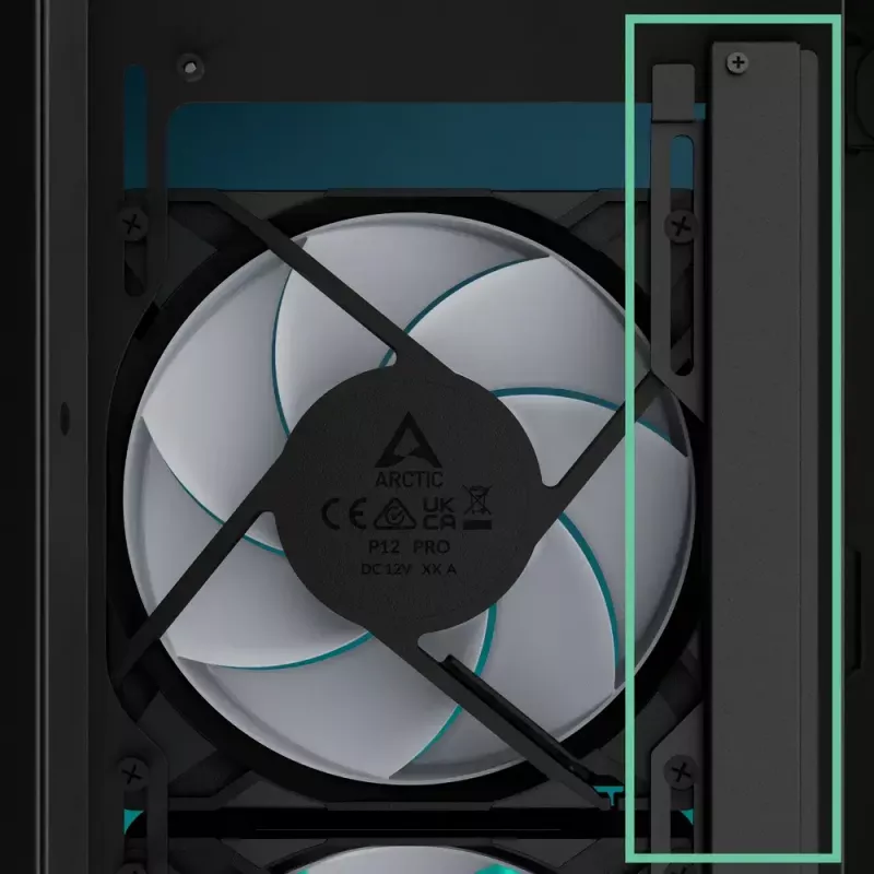 PC korpuss ARCTIC Xtender (Mirror Black) Midi Tower Melns