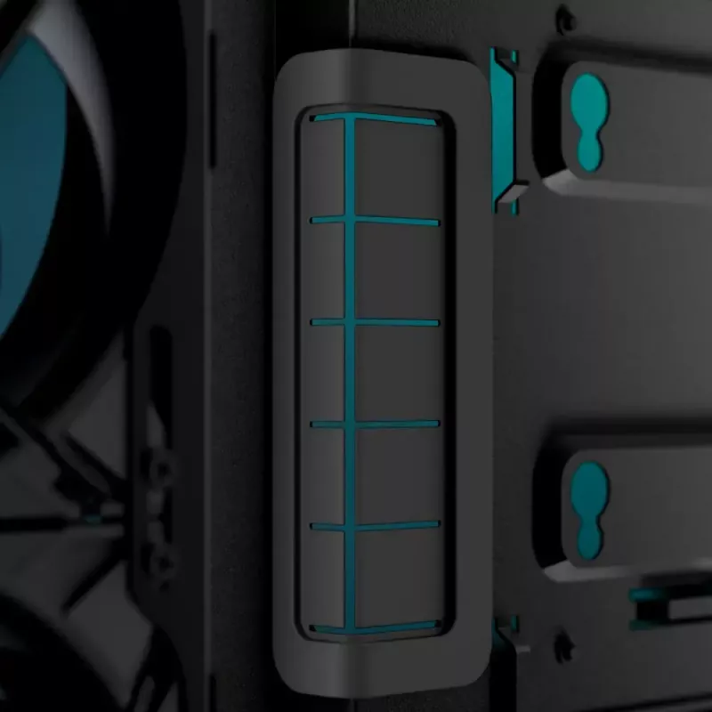 PC korpuss ARCTIC Xtender (Mirror Black) Midi Tower Melns