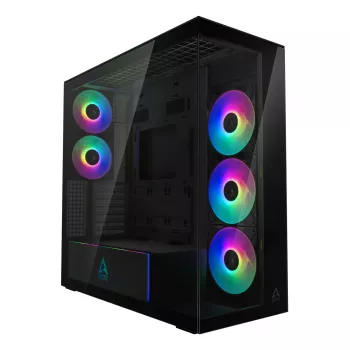 PC korpuss ARCTIC Xtender (Mirror Black) Midi Tower Melns
