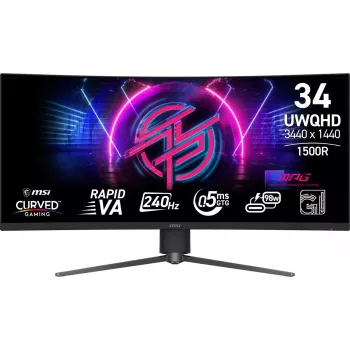 MSI MPG 346CQRF X24 datora monitors 86,4 cm (34 colli) 3440 x 1440 pikseļi UltraWide Quad HD Melns