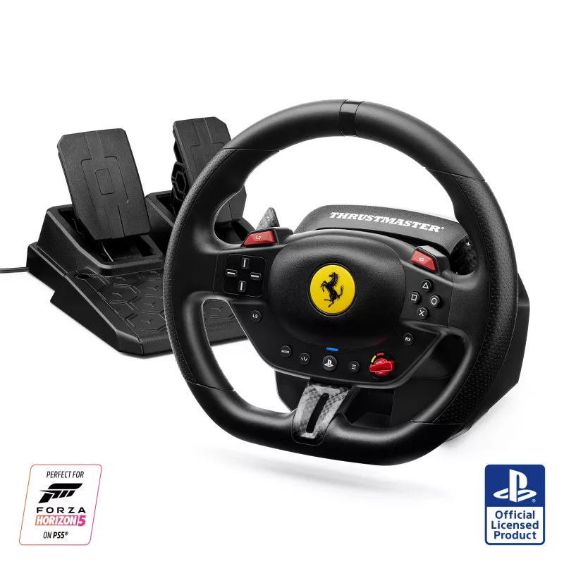 Thrustmaster T98-P FERRARI 296 GTB melna stūre + pedāļi PC, PlayStation 4, PlayStation 5