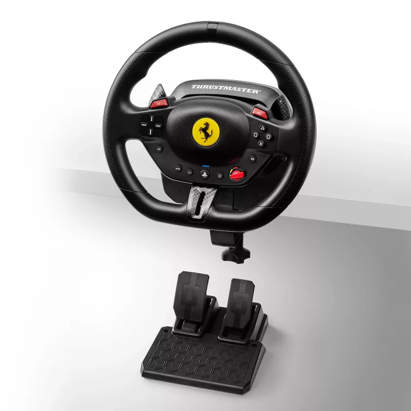 Thrustmaster T98-P FERRARI 296 GTB melna stūre + pedāļi PC, PlayStation 4, PlayStation 5