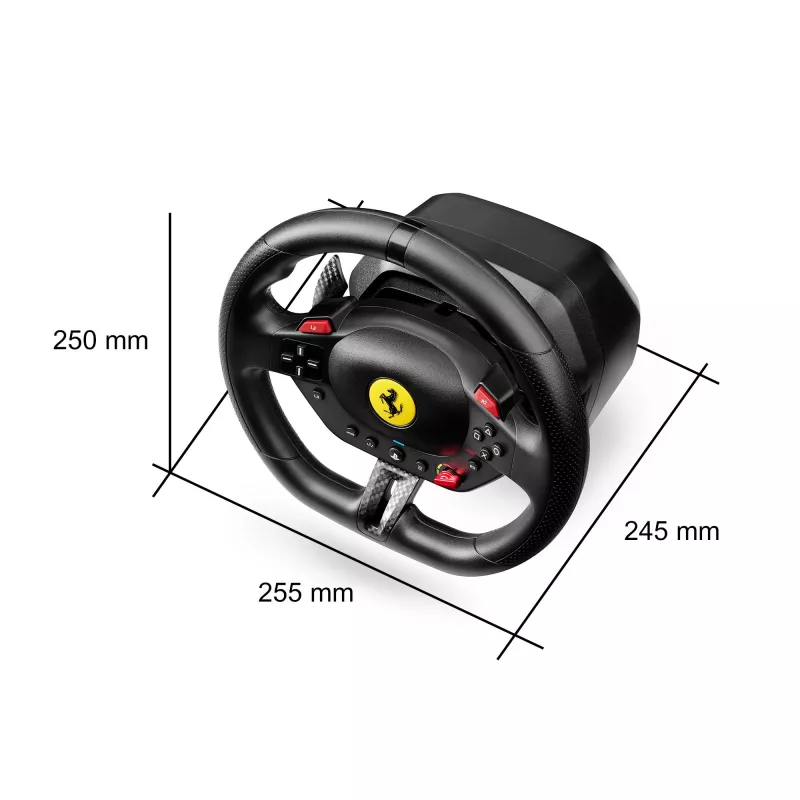 Thrustmaster T98-P FERRARI 296 GTB melna stūre + pedāļi PC, PlayStation 4, PlayStation 5