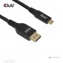 CLUB3D CAC-1563 video kabeļa adapteris 2 m USB Type-C DisplayPort melns