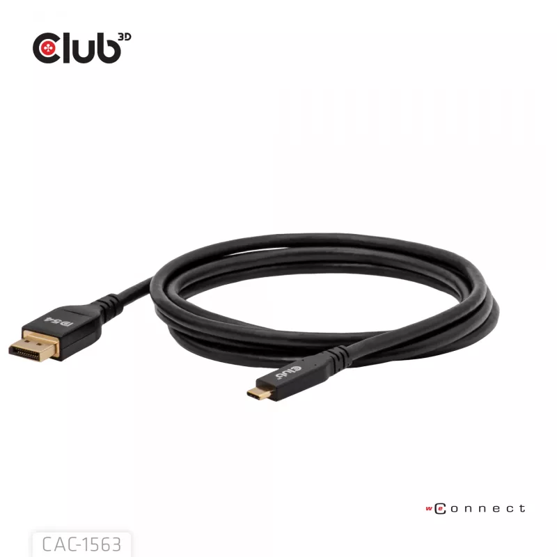 CLUB3D CAC-1563 video kabeļa adapteris 2 m USB Type-C DisplayPort melns
