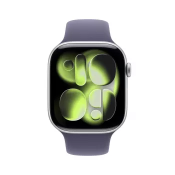 APPLE Watch Series 11 GPS 46mm sudraba alumīnija korpuss ar Purple Fog Sport siksniņu M/L