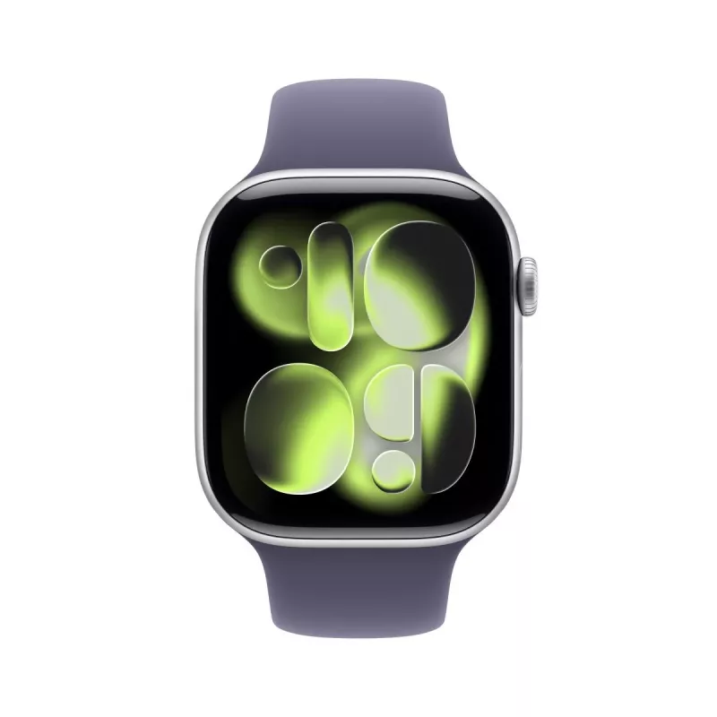 APPLE Watch Series 11 GPS 46mm sudraba alumīnija korpuss ar Purple Fog Sport siksniņu M/L