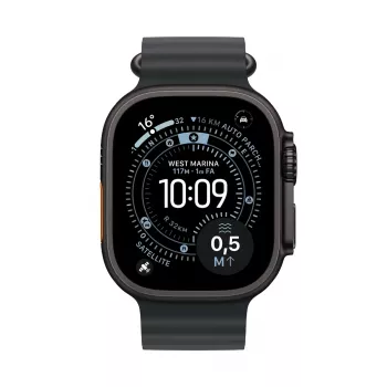 Viedpulkstenis Apple Watch Ultra 3 GPS + Cellular 49mm Melns Titāna Korpuss ar Melnu Okeāna Siksnu